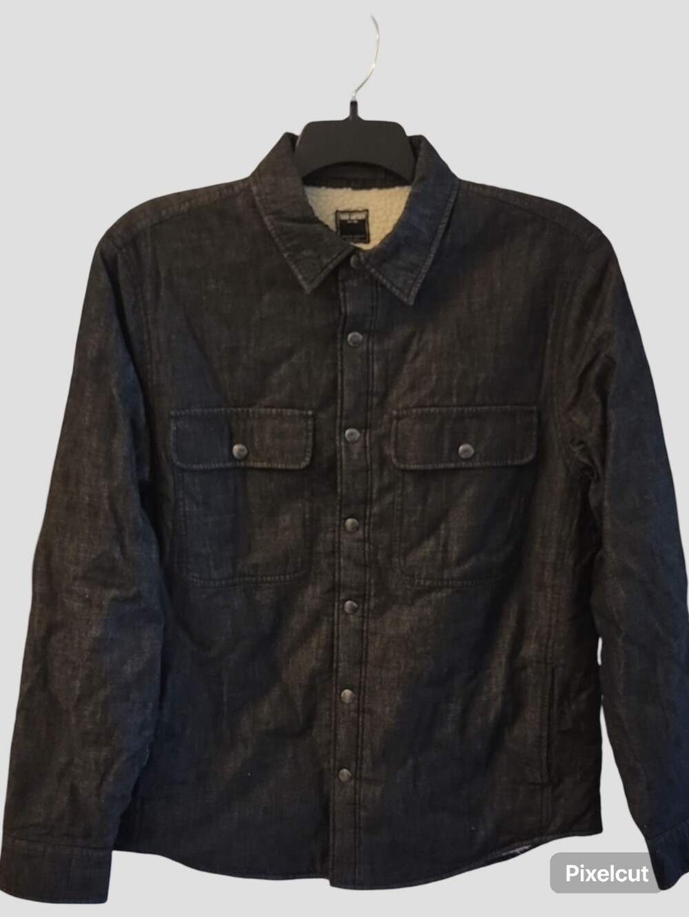 Todd Snyder Black Sherpa-Lined Shirt Jacket - Denim Look